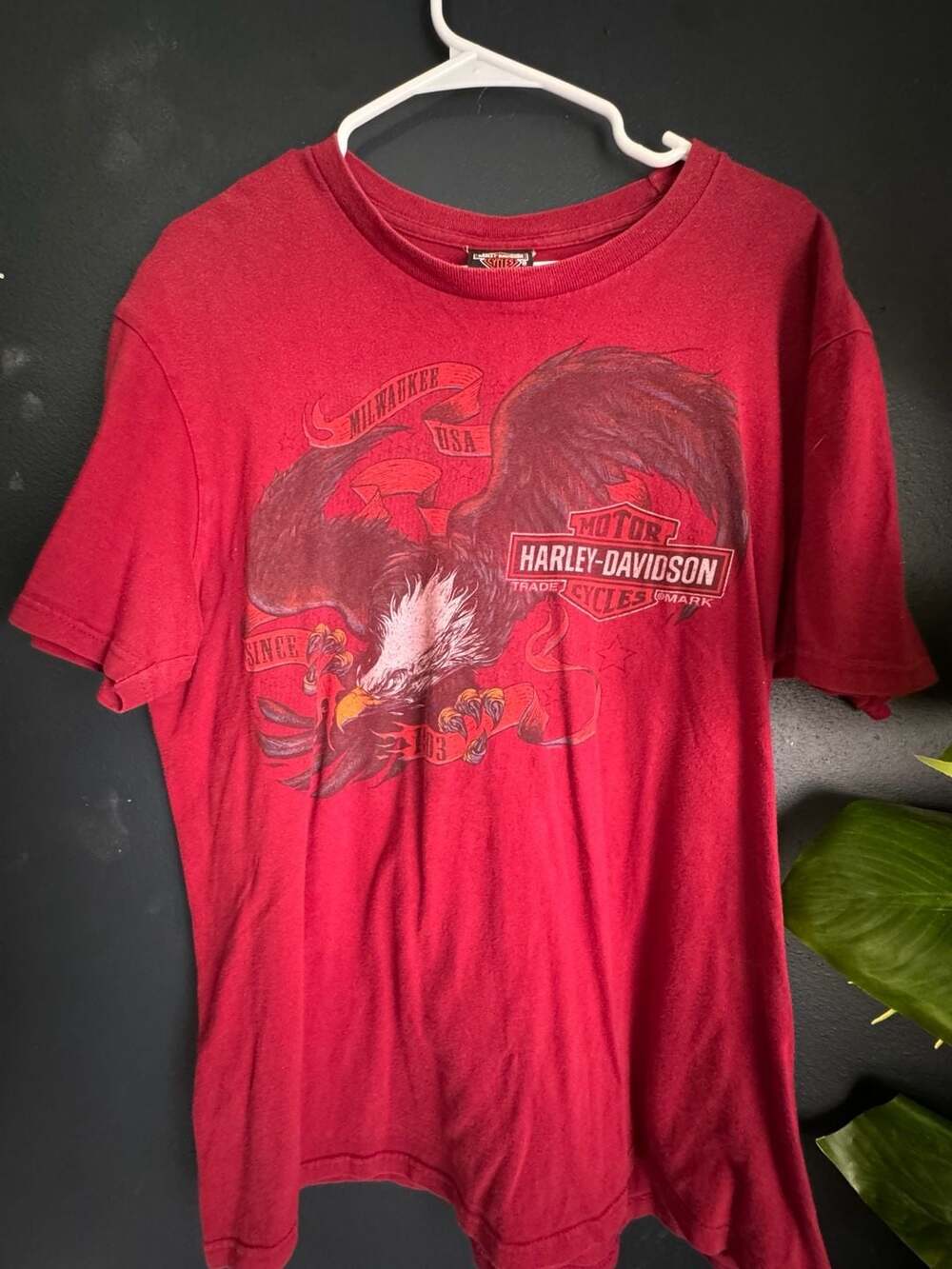 Harley-Davidson Las Vegas Eagle Graphic Double-Sided Red T-Shirt
